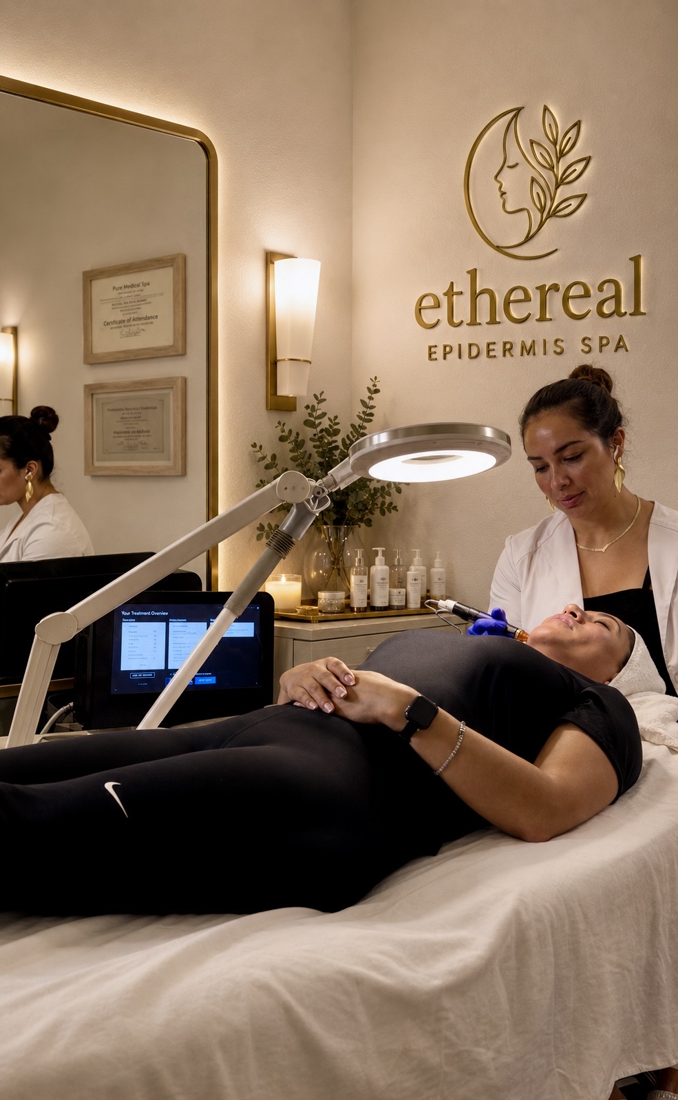 A facial treatment at Ethereal Epidermis Spa